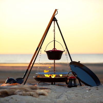 Bon-fire outdoor cooking set (Tripod, grill, pan, pot etc)